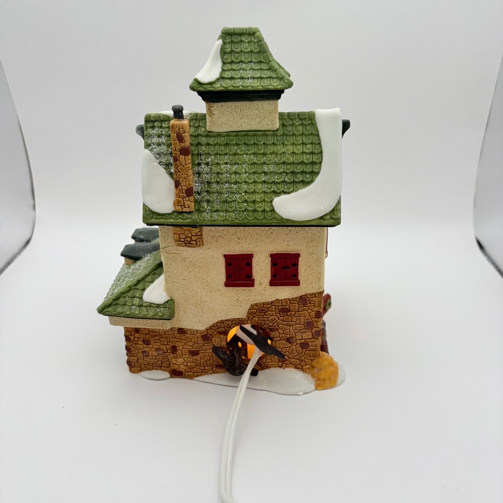 Department 56 North Pole Series Reindeer Barn Light Up Building Multi Green - Picture 3 of 8